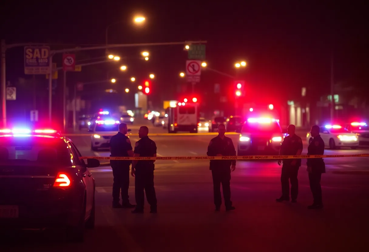 Police investigating a shooting scene in central Phoenix