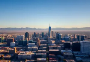Aerial view of Phoenix skyline illustrating local businesses and economic activity.