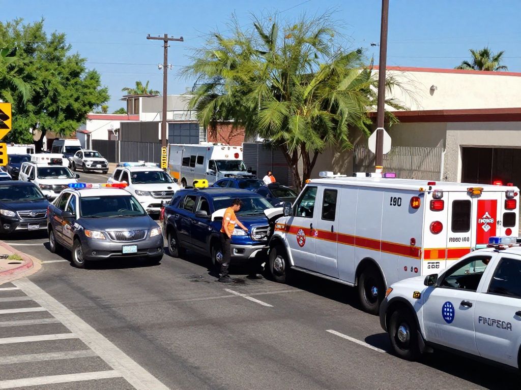 Emergency response to a traffic incident in Phoenix