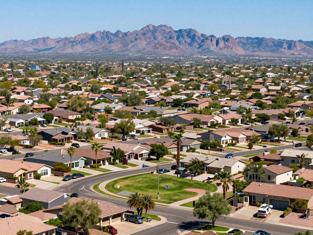 Suburban neighborhoods in Phoenix, Arizona, illustrating growth and community
