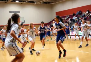 Athletes competing in high school basketball and soccer at Prescott High School