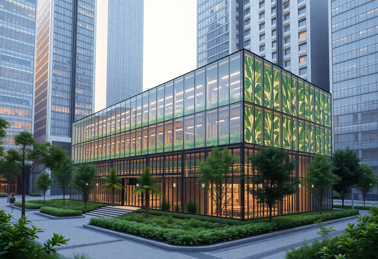 Architectural rendering of the Price Road Innovation Campus, an AI data center.