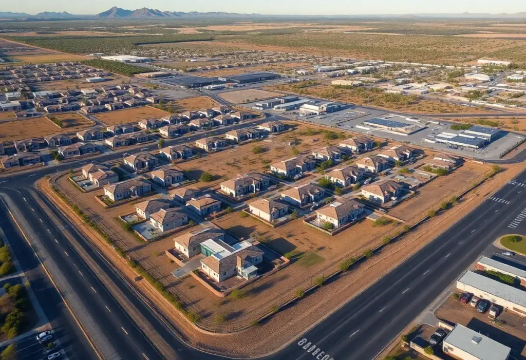 Aerial view of Scottsdale housing development site