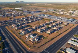 Aerial view of Scottsdale housing development site