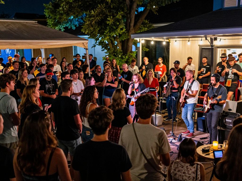 Community members enjoying a live music event in Scottsdale.