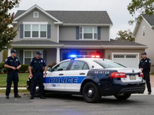 Police vehicle responding to a standoff situation in Scottsdale