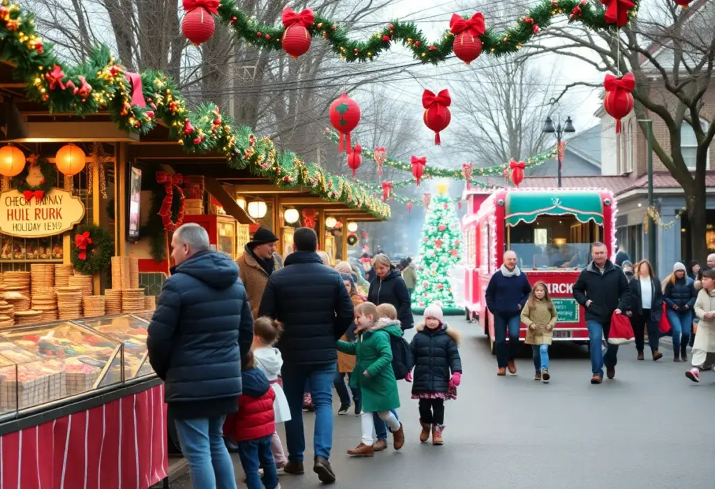 Families and vendors at the Slope Holiday Market Parade in Phoenix