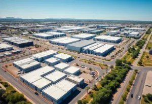 Aerial view of Speed Bay's new industrial properties in Phoenix