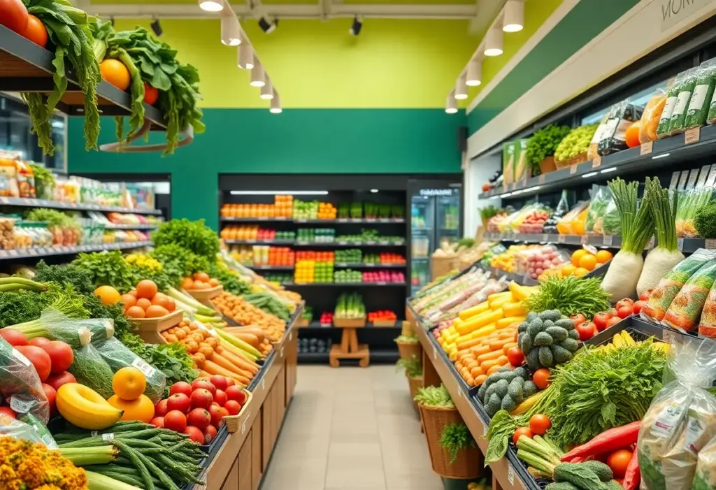 Interior of Sprouts Farmers Market with fresh produce