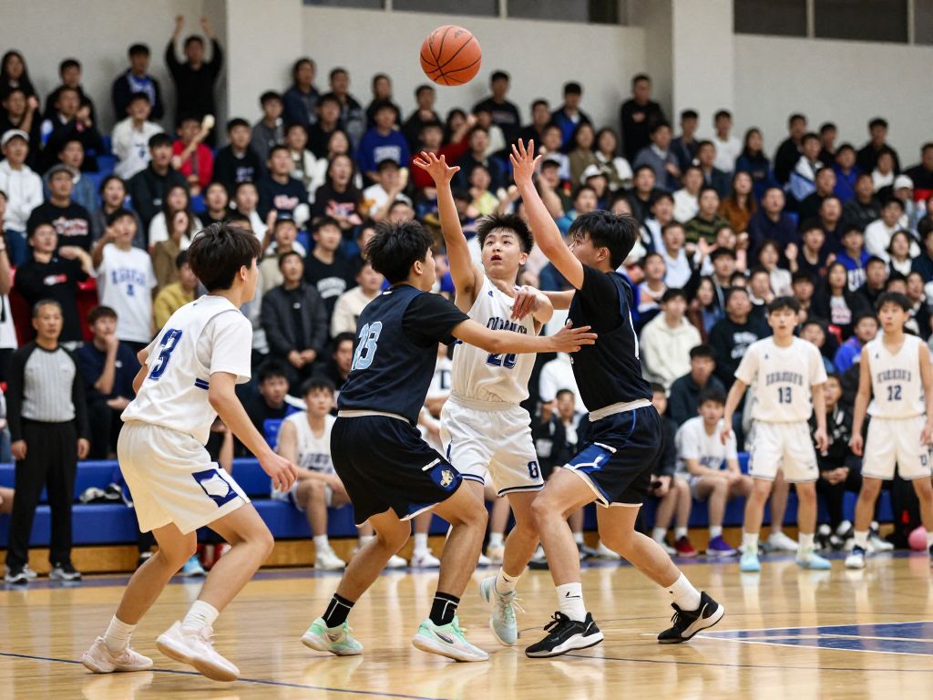 St. Mary's Knights competing in a basketball championship game.