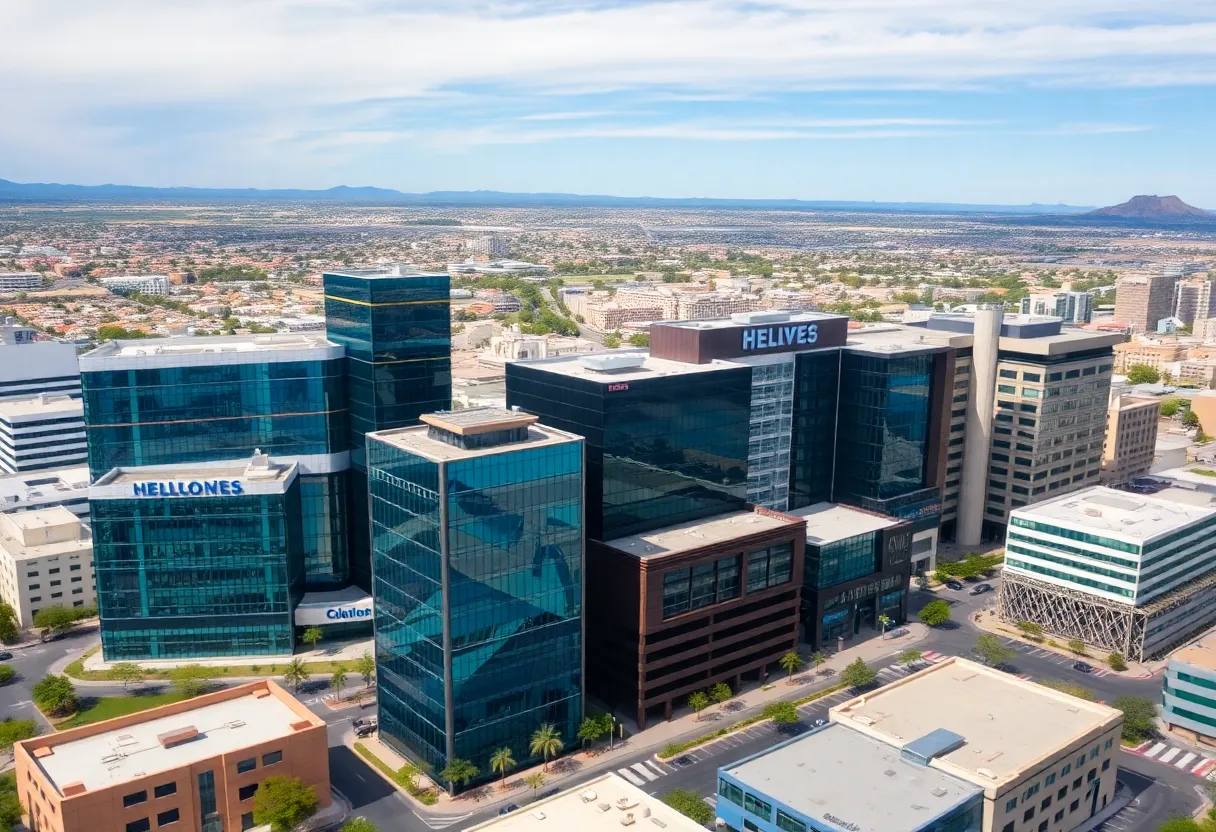 Top employers in Arizona showcasing various industries including healthcare, retail, and technology.
