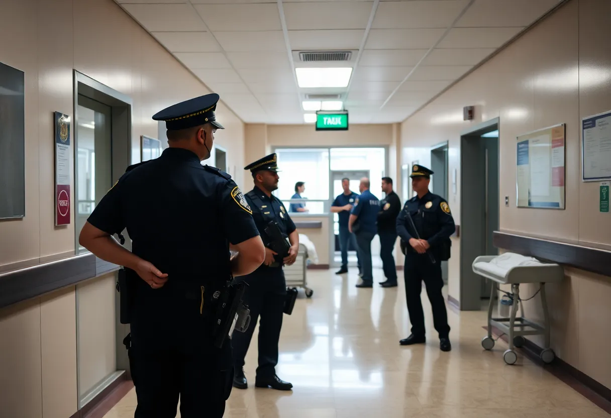 Emergency room with police presence following inmate incident