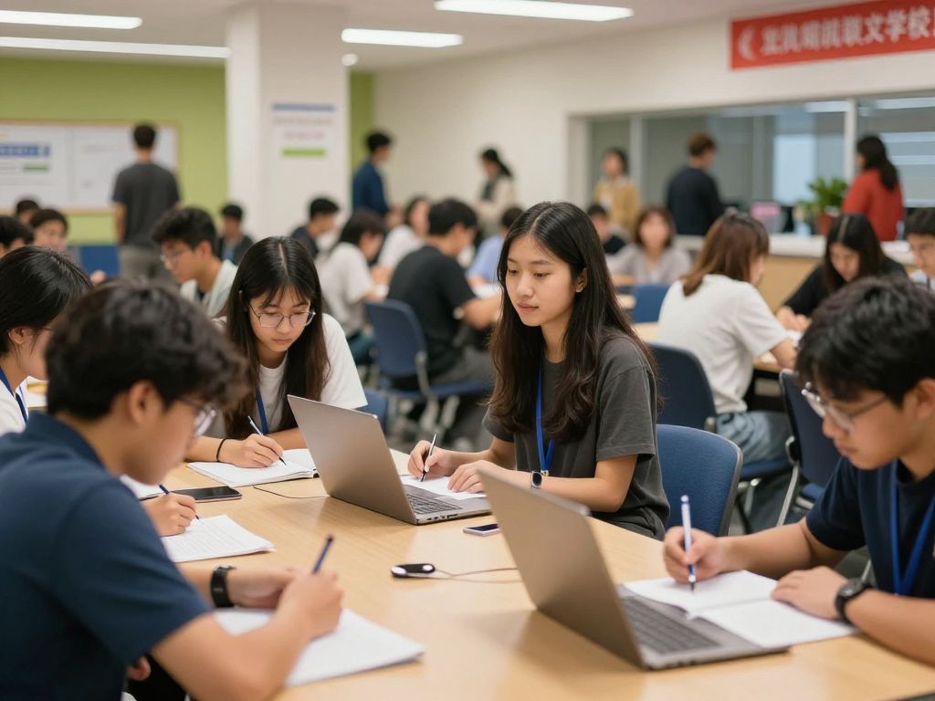 Students participating in collaborative activities on the University of Arizona campus.