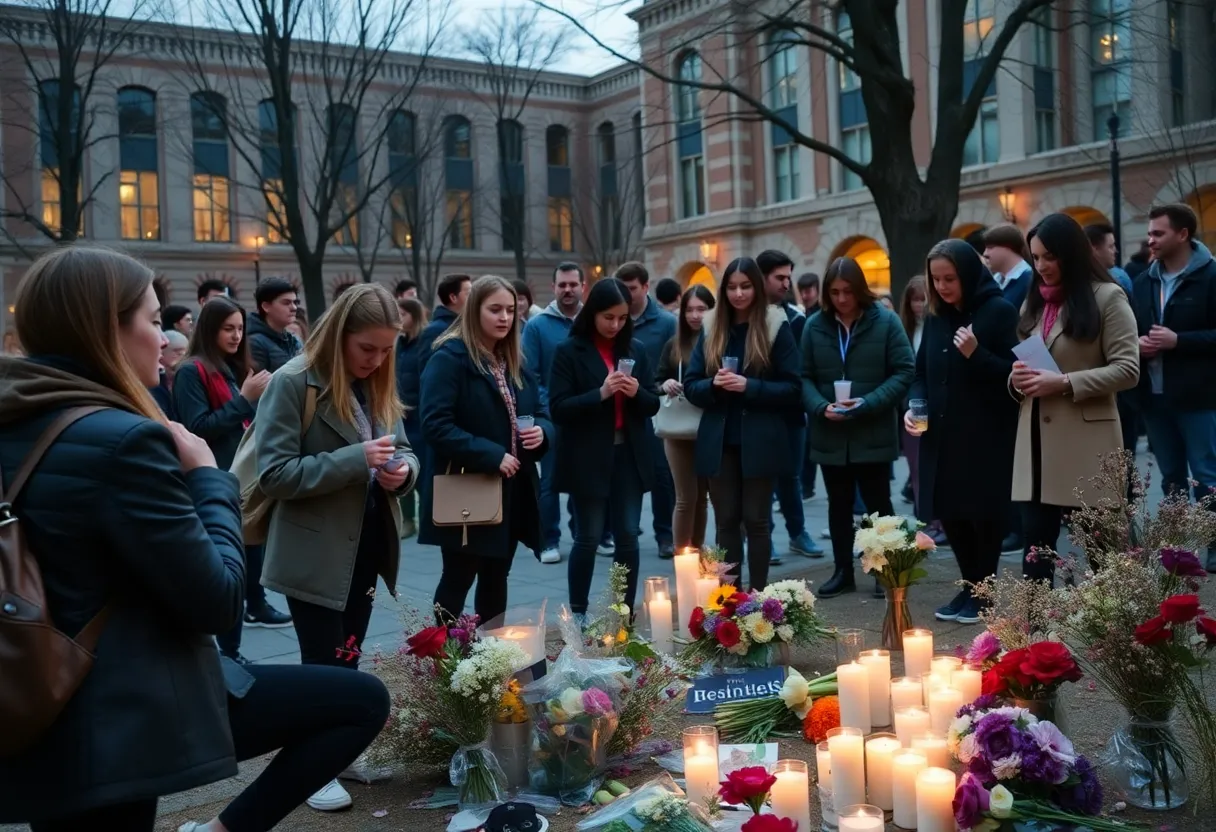 Vigil at University of Arizona for students who lost their lives