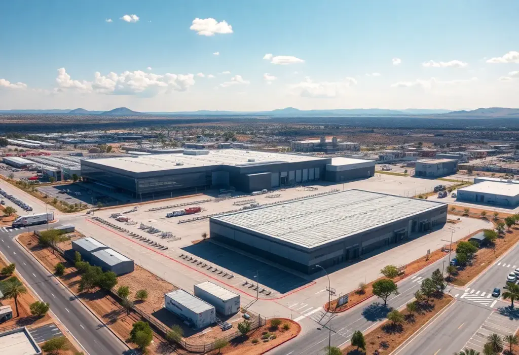 Aerial view of Walmart's newly acquired warehouse in Glendale, Arizona