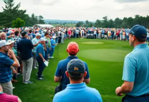 Fans enjoying the WM Phoenix Open golf tournament.