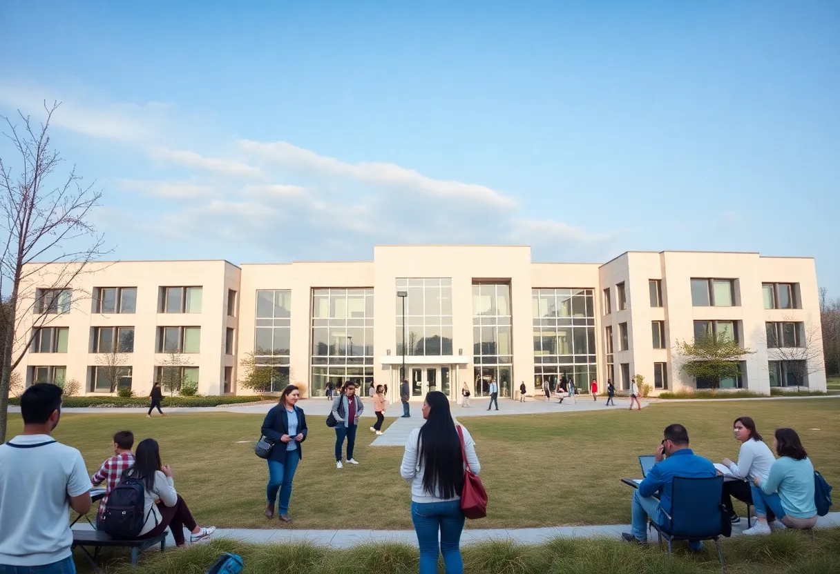 Campus of Yuma's Rural Medical School with students