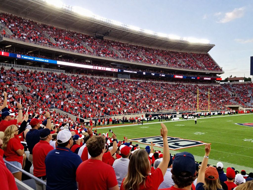 A packed stadium during a University of Arizona football game.