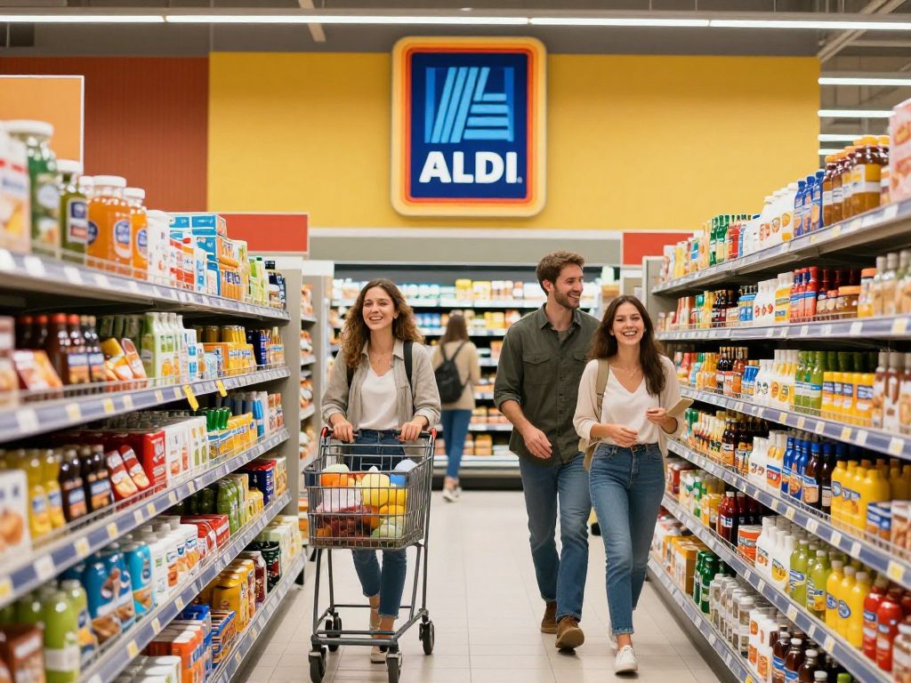 ALDI grocery store opening in Phoenix with customers shopping