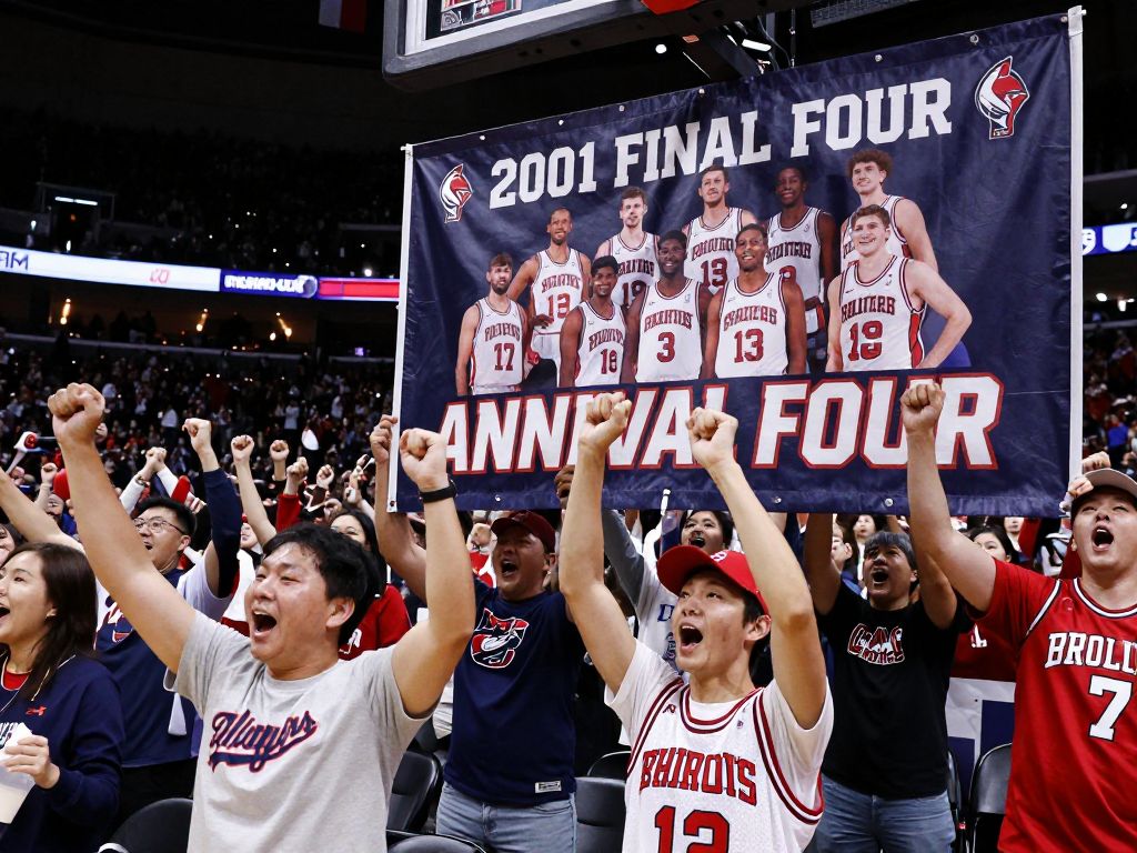 Fans celebrating the 25th anniversary of the 2001 Men's Basketball Final Four team at the University of Arizona
