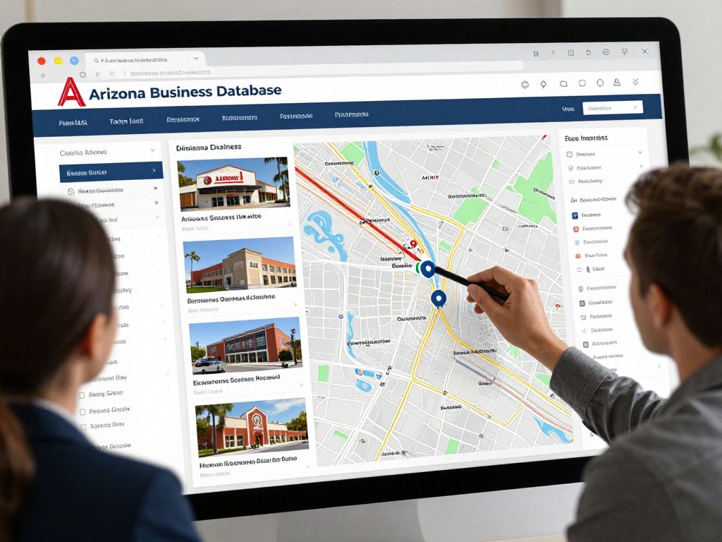 Interactive map of the Arizona Business Database