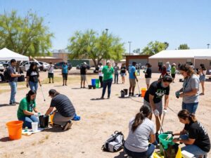 People participating in community events in Arizona