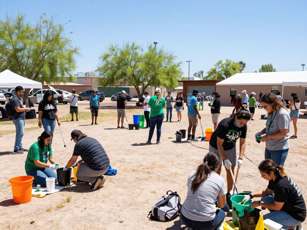 People participating in community events in Arizona