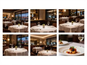 An elegant dining setup featuring gourmet dishes in Arizona restaurants.