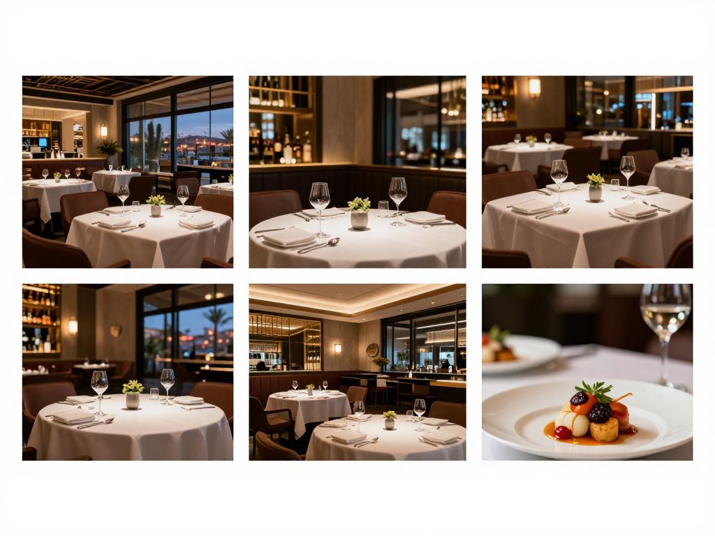 An elegant dining setup featuring gourmet dishes in Arizona restaurants.