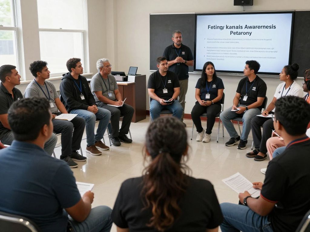 Community members engaging in an educational forum about fentanyl awareness in Arizona