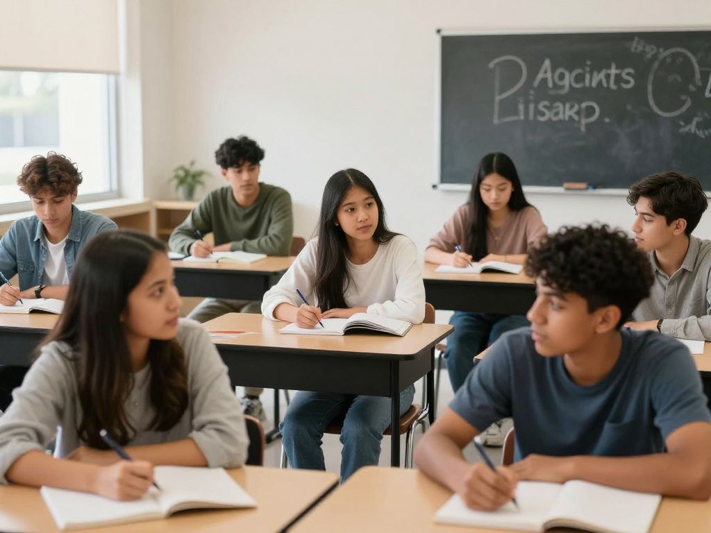 Students in a classroom setting at an Arizona university focused on learning.