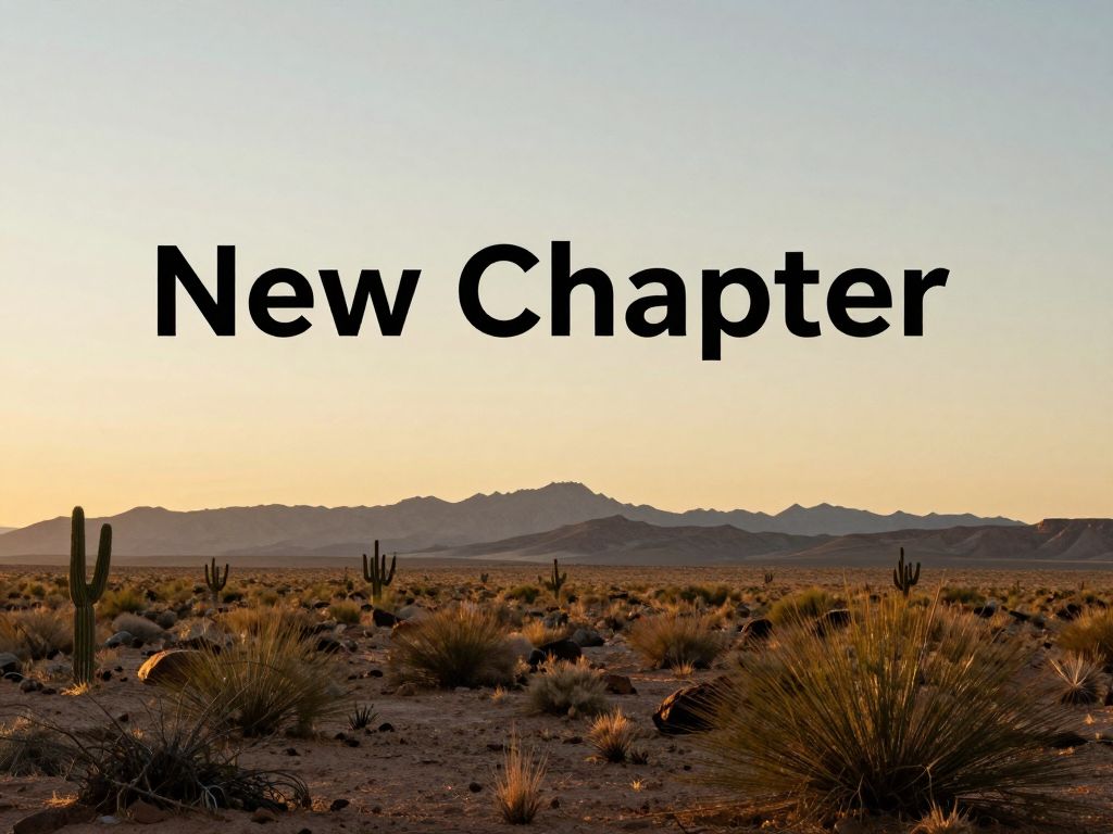A tranquil view of the Arizona landscape at sunset.
