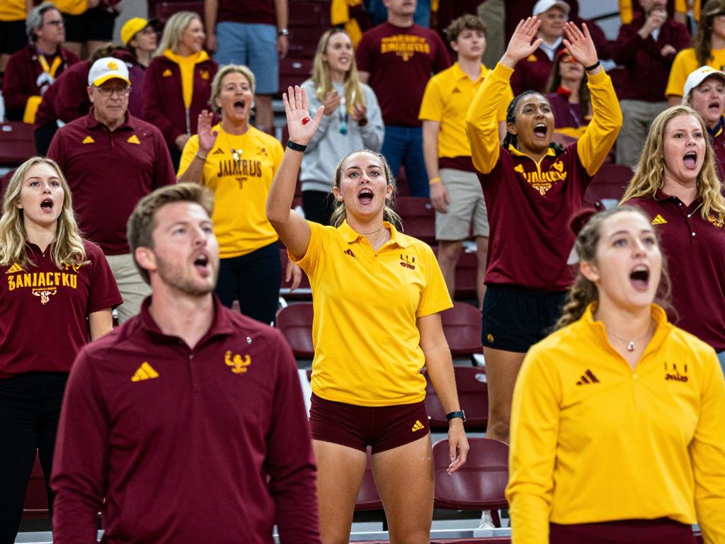 Arizona State athletes wearing Adidas apparel in an energetic athletic setting.