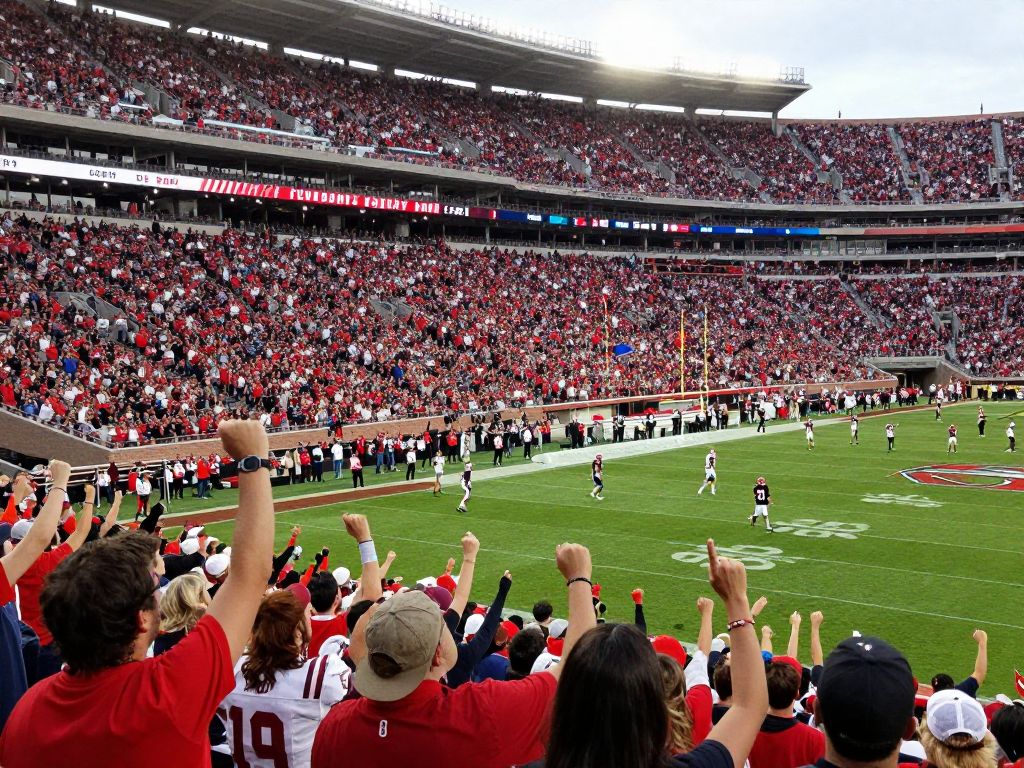 Fans supporting Arizona State football at Mountain America Stadium