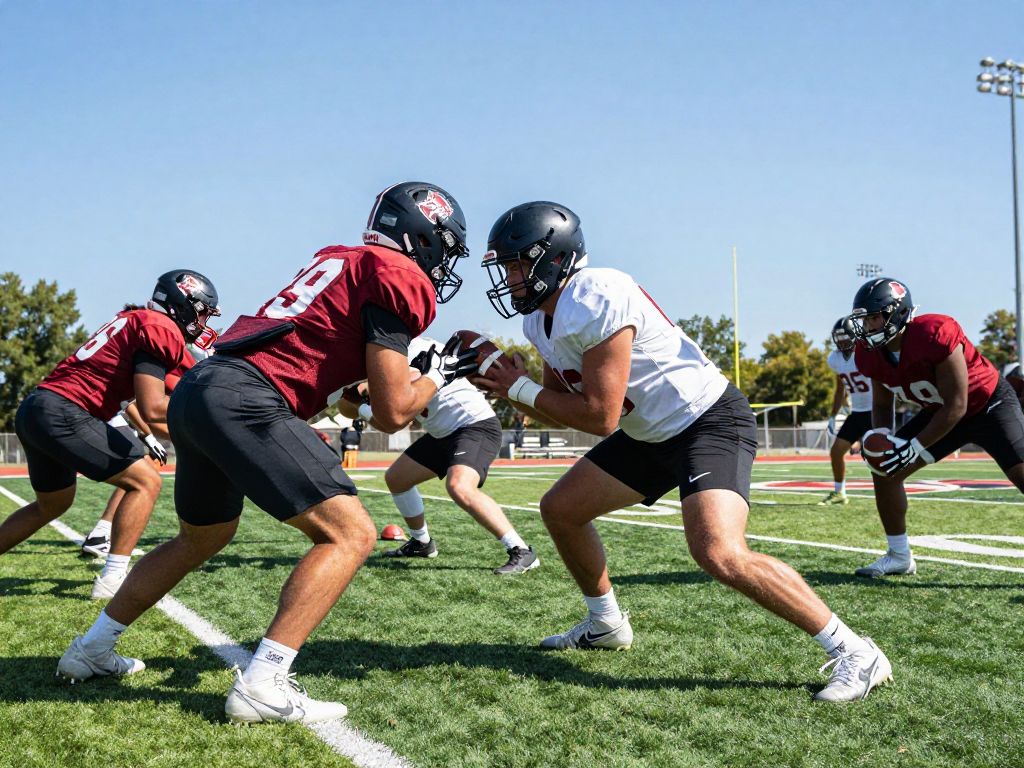 Arizona State football team practicing on the field