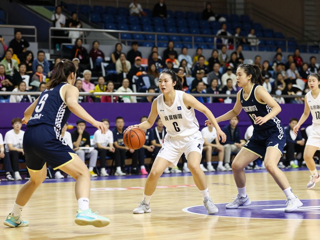 Players from the University of Arizona women's basketball team in action during a game.