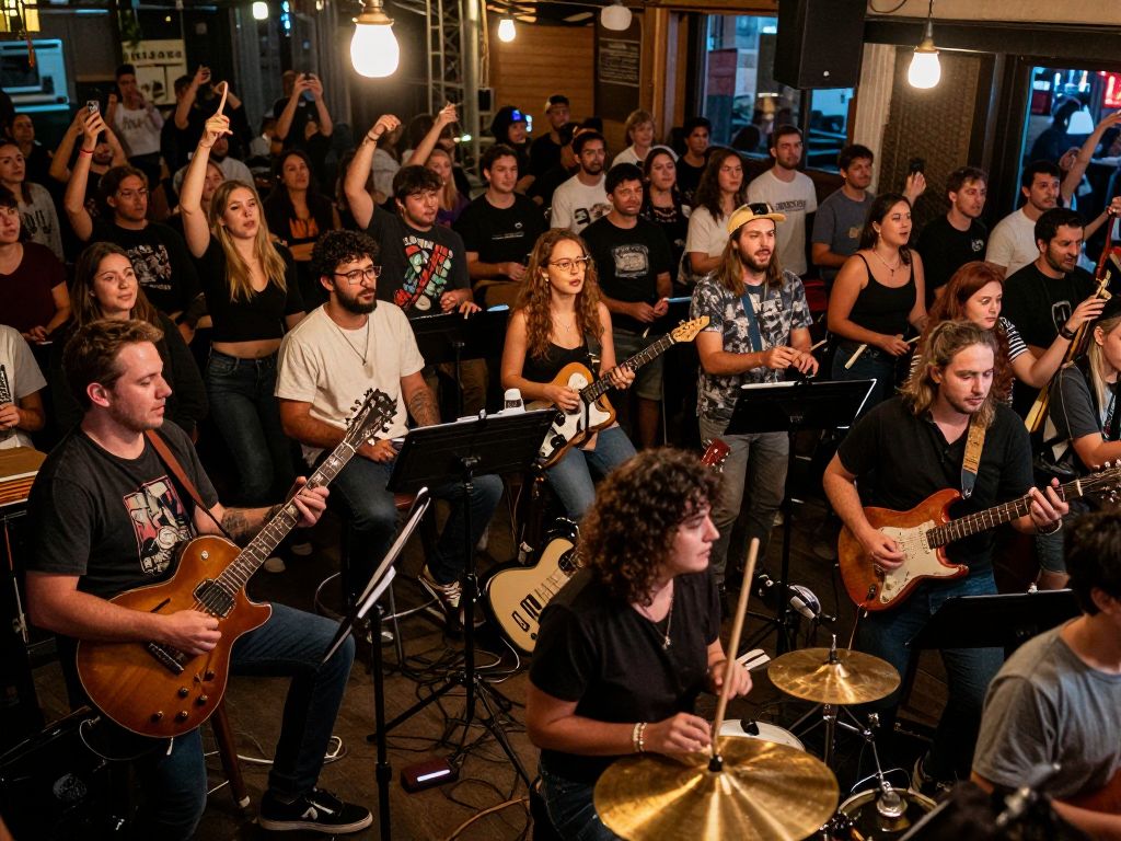 Audience enjoying a live music performance at a local Phoenix venue.