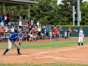 Arizona State alumni participating in a celebrity softball game