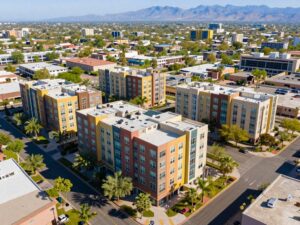 Aerial view of Avant at Fashion Center in Chandler, Arizona