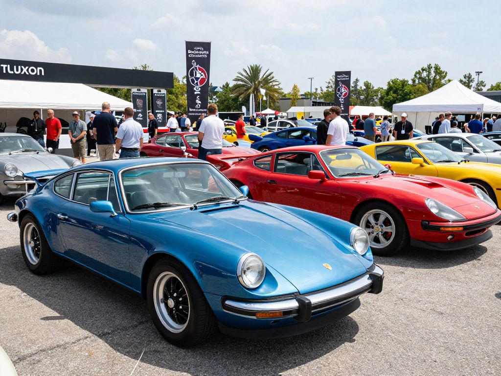 Classic cars on display at the Barrett-Jackson Auction in Scottsdale