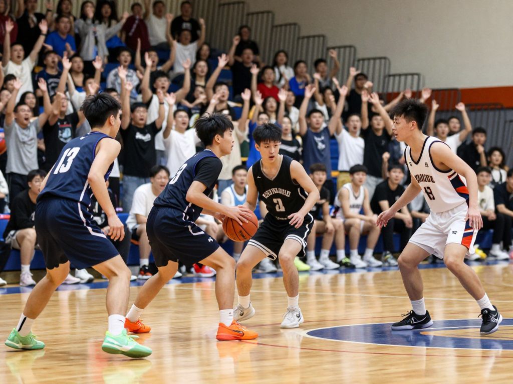 Basha Bears and Central Bobcats basketball game in action.