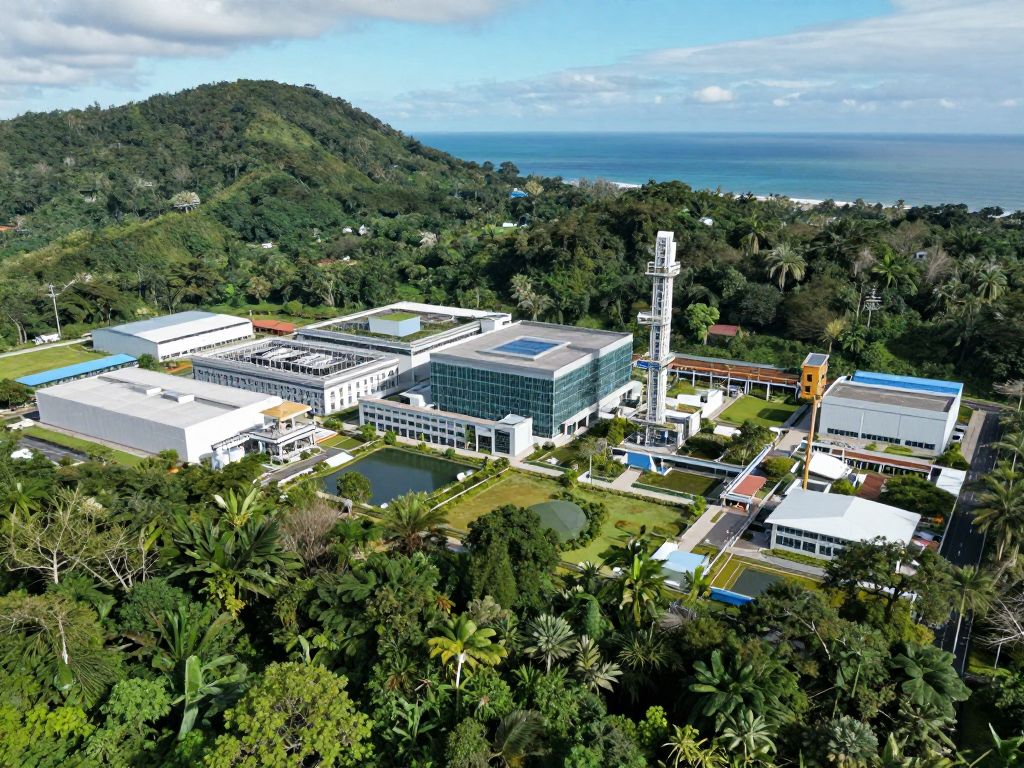 The Biosphere 2 facility showcasing its diverse ecosystems.