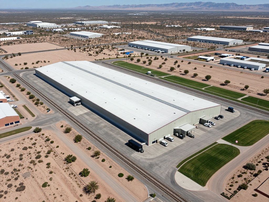 Conceptual rendering of the BNSF Railway Logistics Hub in Maricopa County, Arizona