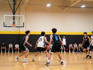 Parker Broncs versus Tonopah Valley Phoenix basketball game action