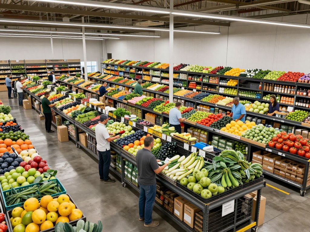 Charlie's Produce distribution center in Phoenix with team members.
