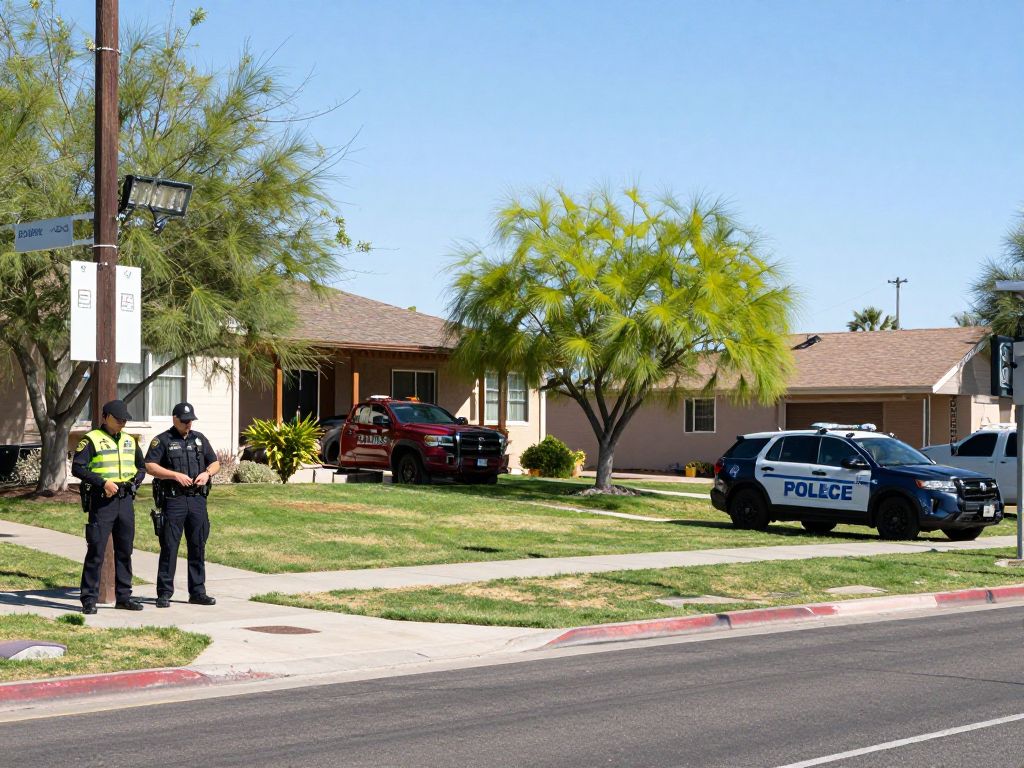 Police presence in a North Phoenix neighborhood