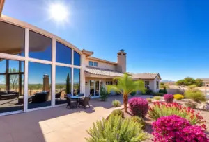 A custom home in Phoenix showcasing natural lighting and outdoor living space.