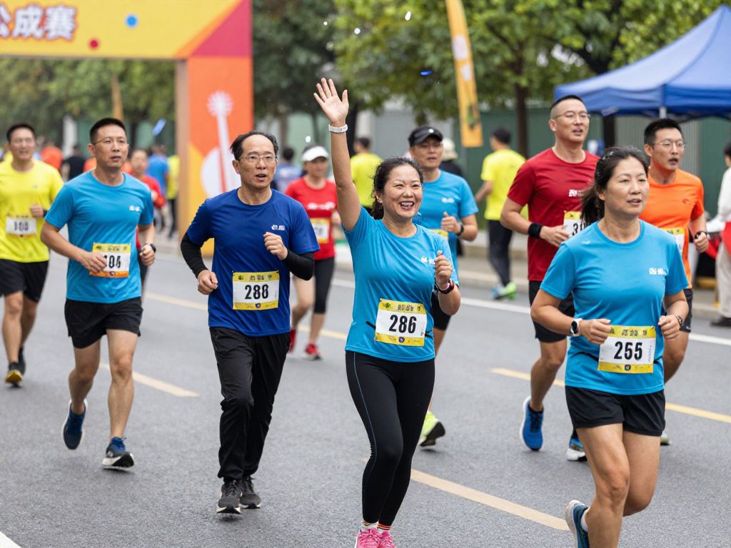 Participants enjoying Diplo's Run Club event in Phoenix with music and movement.