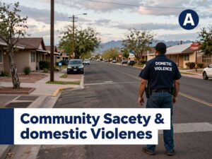 Street in Gilbert, Arizona, representing community safety.