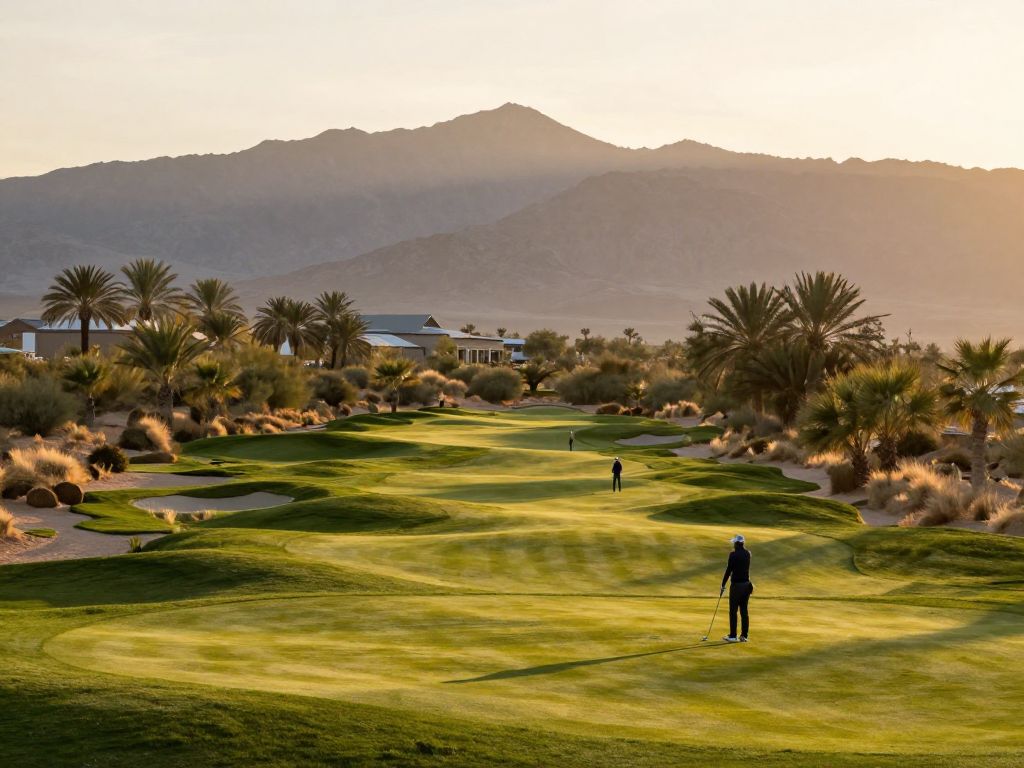 Golf tournament at Troon North Golf Club showcasing desert landscapes.
